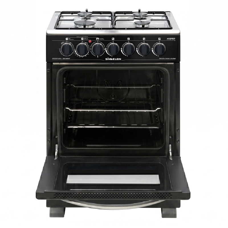 COCINA HÍBRIDA SINDELEN CH-600NG 4 PLATOS GRILL NEGRO - 4