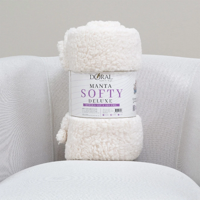 MANTA DORAL SOFTY LISA CREMA - 4