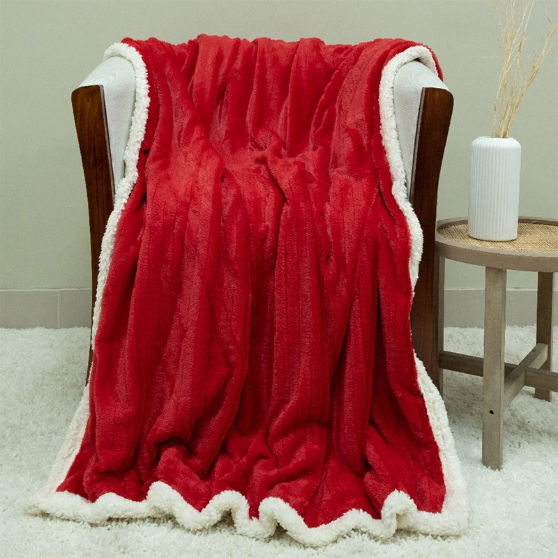MANTA DORAL FLUFFY SHERPA ROJO - 1