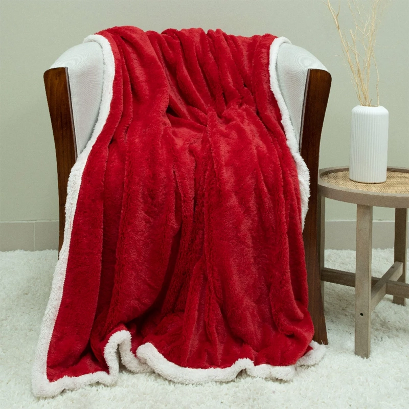 MANTA DORAL FLUFFY SHERPA ROJO - 1