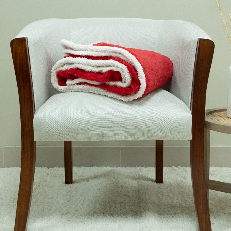 MANTA DORAL FLUFFY SHERPA ROJO - 2