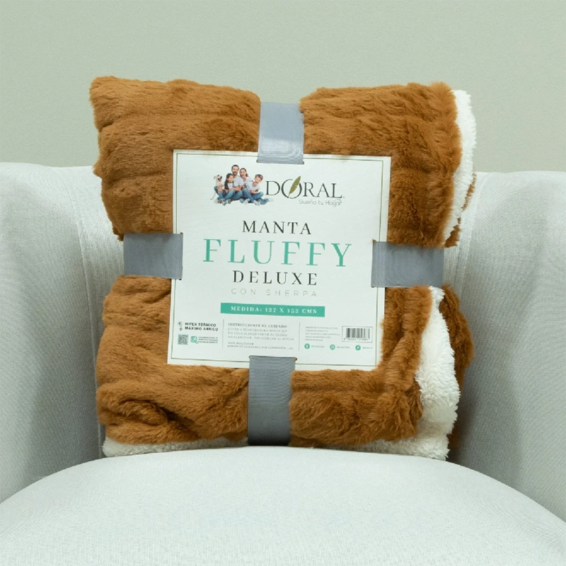 MANTA DORAL FLUFFY SHERPA CAFÉ - 3