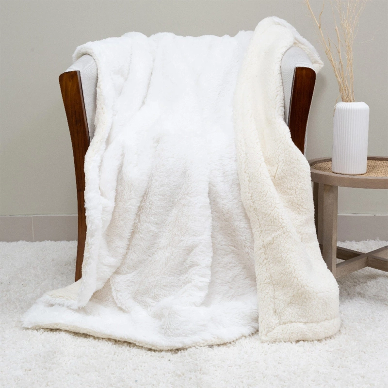 MANTA DORAL PLUSH SHERPI BLANCO - 1