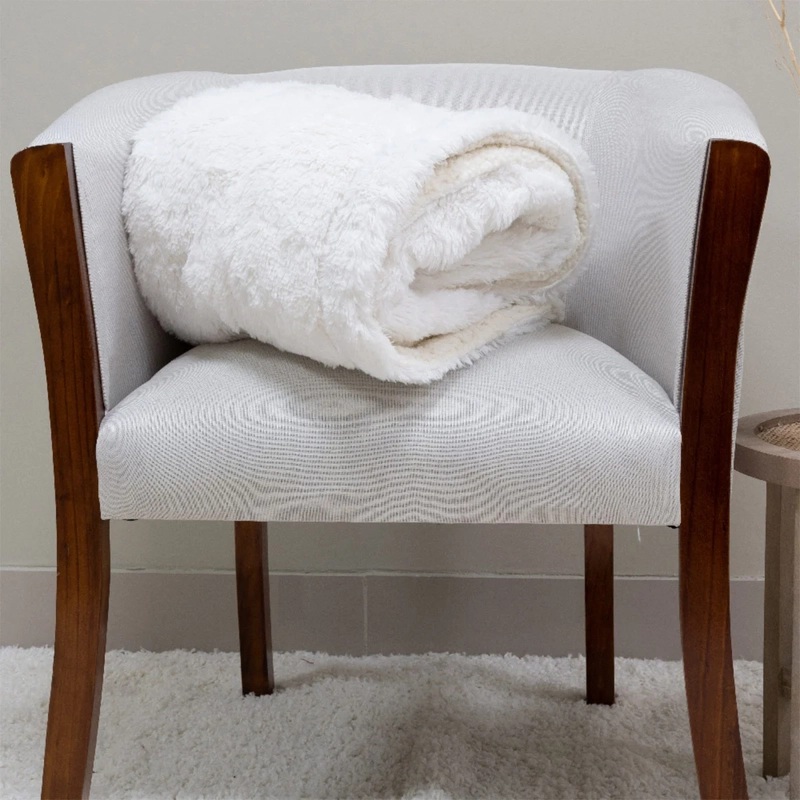 MANTA DORAL PLUSH SHERPI BLANCO - 3