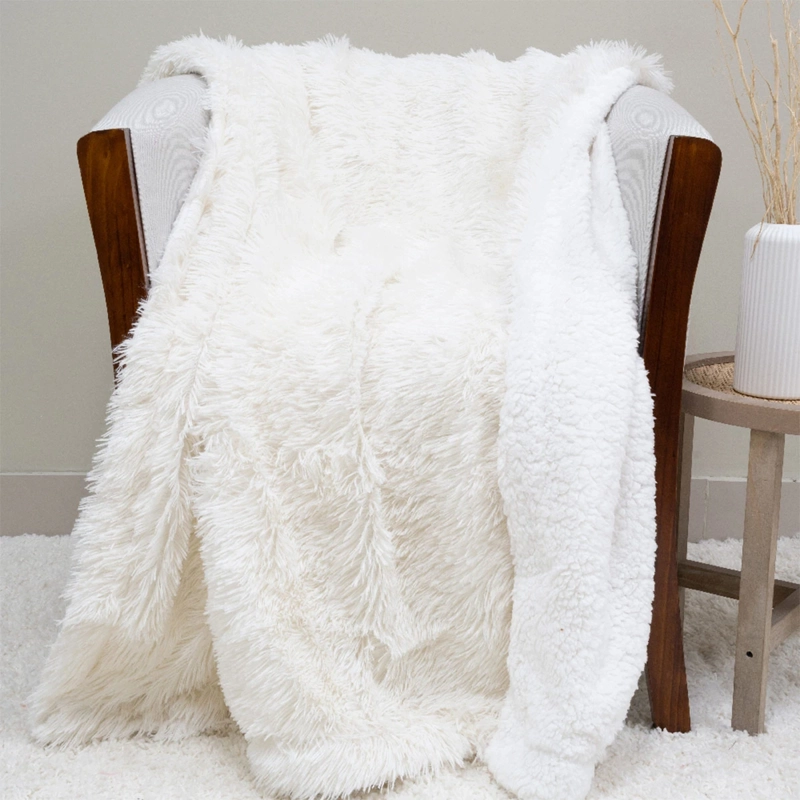 MANTA DORAL PLUSH SHERPI BLANCO - 1