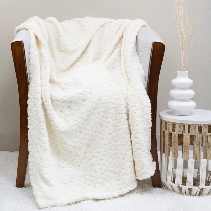 MANTA DORAL CHIPORRO JACQUARD BEIGE - 1