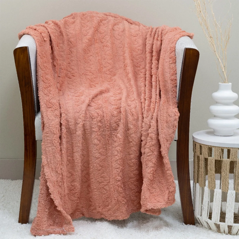 MANTA DORAL CHIPORRO JACQUARD CORAL - 1