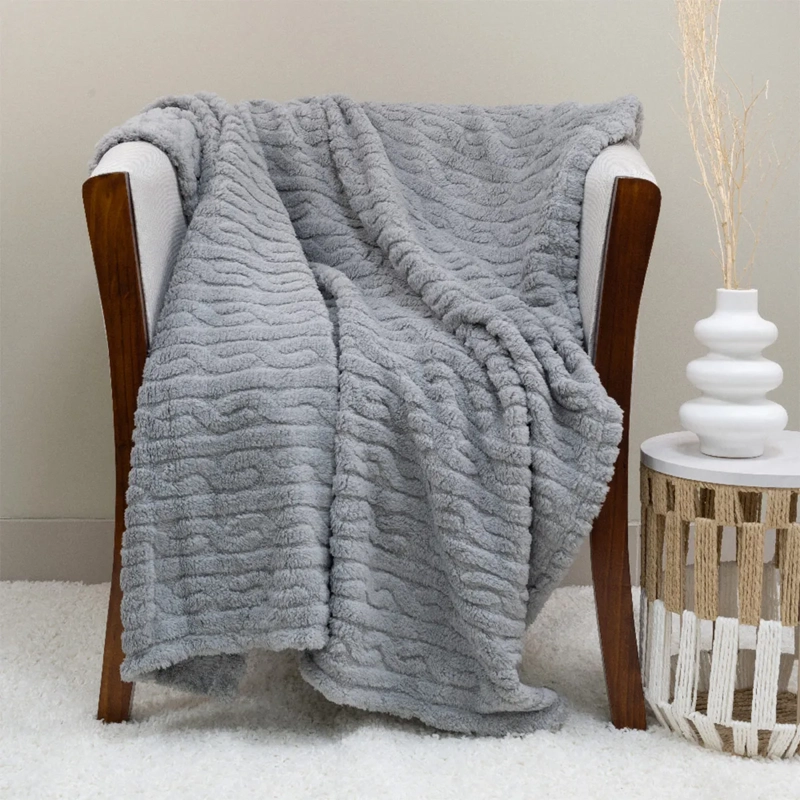 MANTA DORAL CHIPORRO JACQUARD GRIS - 1