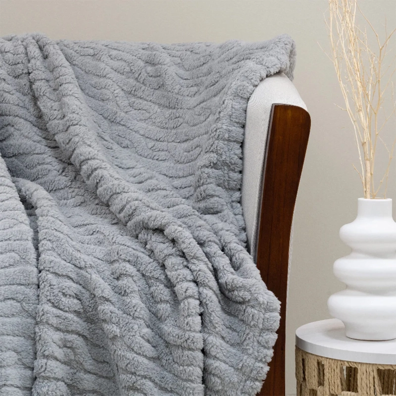 MANTA DORAL CHIPORRO JACQUARD GRIS - 2