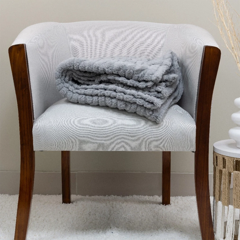 MANTA DORAL CHIPORRO JACQUARD GRIS - 3