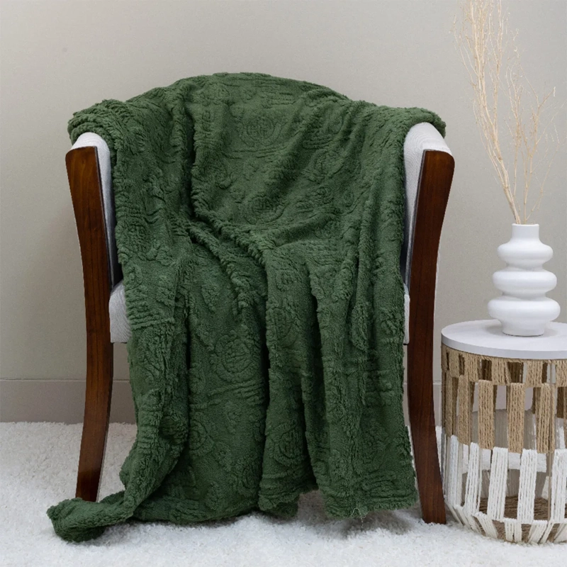MANTA DORAL CHIPORRO JACQUARD VERDE - 1