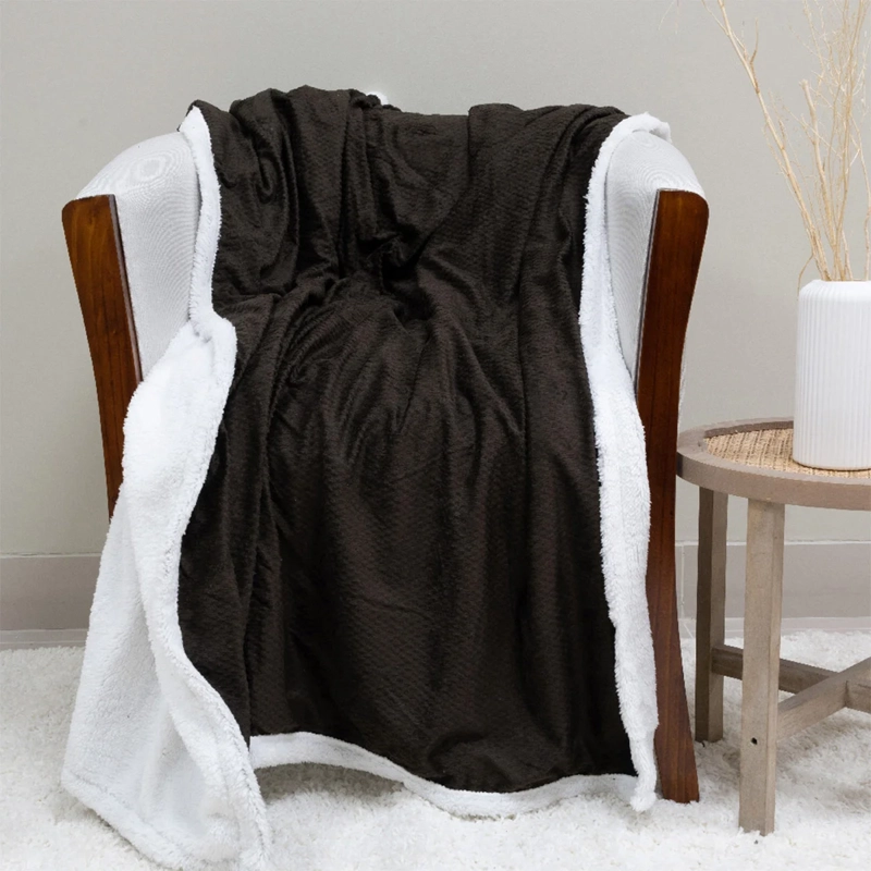 MANTA DORAL CORAL POP SHERPA CAFÉ OSCURO - 1