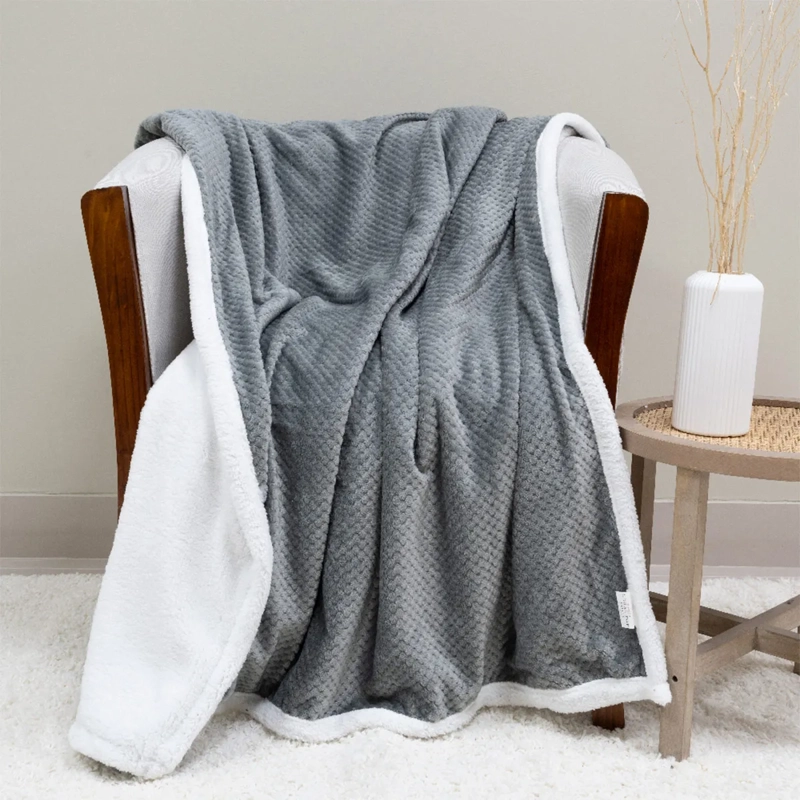 MANTA DORAL CORAL POP SHERPA GRIS - 1