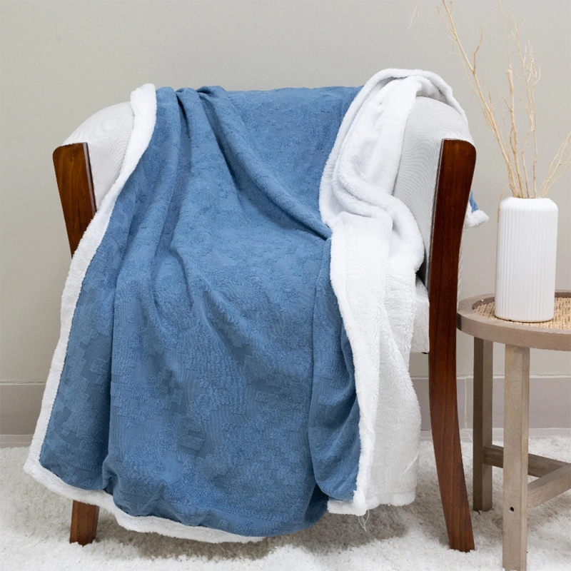 MANTA DORAL FLANNEL OUTBOSS SHERPA AZUL - 1