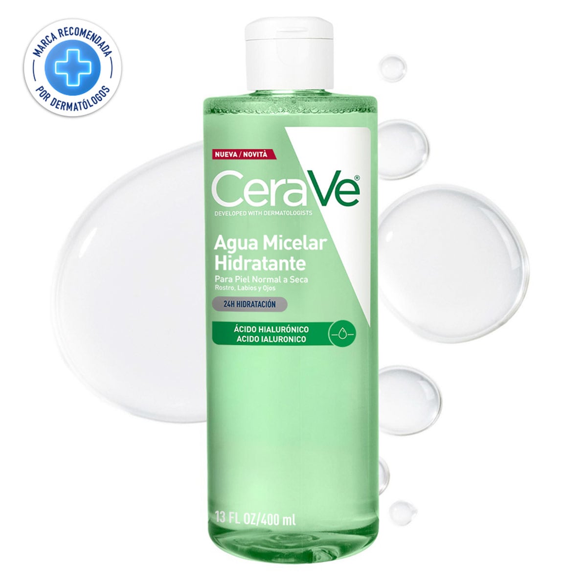 AGUA MICELAR CERAVE PIEL NORMAL A SECA 400 ML - 1