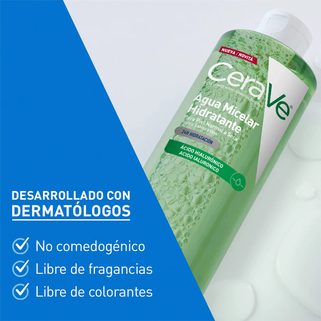 AGUA MICELAR CERAVE PIEL NORMAL A SECA 400 ML - 5