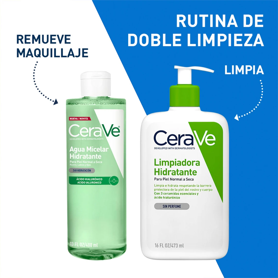 AGUA MICELAR CERAVE PIEL NORMAL A SECA 400 ML - 6
