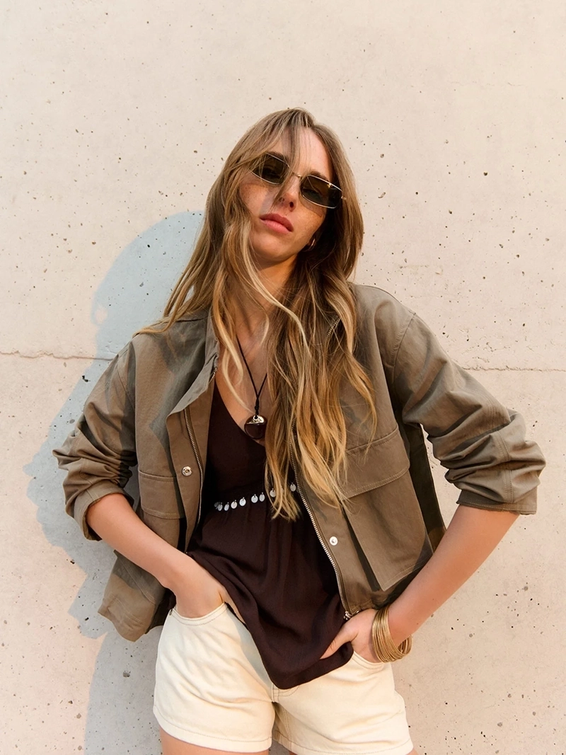 CHAQUETA MUJER INDEX ALGODÓN CUELLO SUBIDO