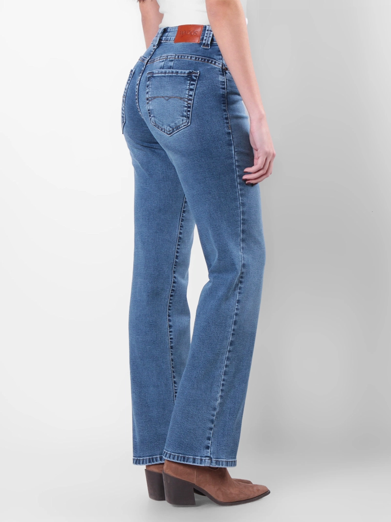 JEANS MUJER WADO'S RECTO TIRO ALTO PUSH UP 1 BOTÓN - 3