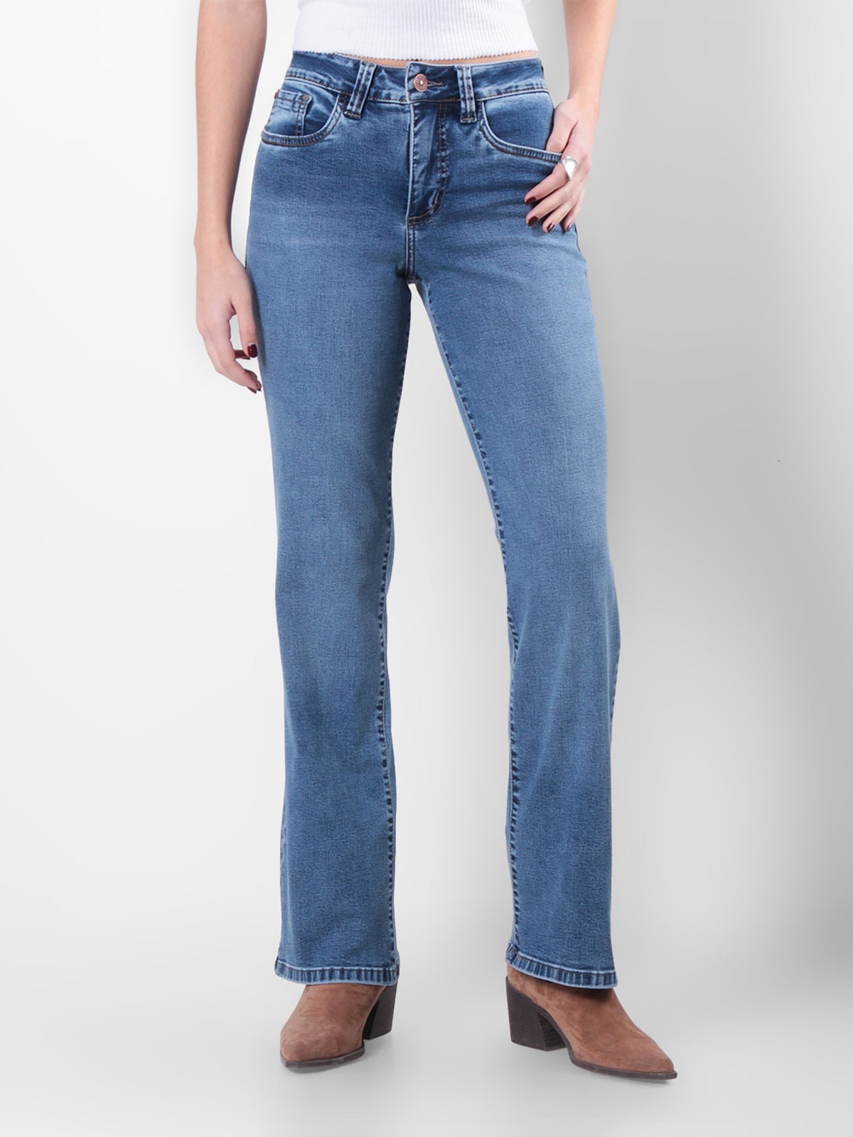 JEANS MUJER WADO'S RECTO TIRO ALTO PUSH UP 1 BOTÓN - 2