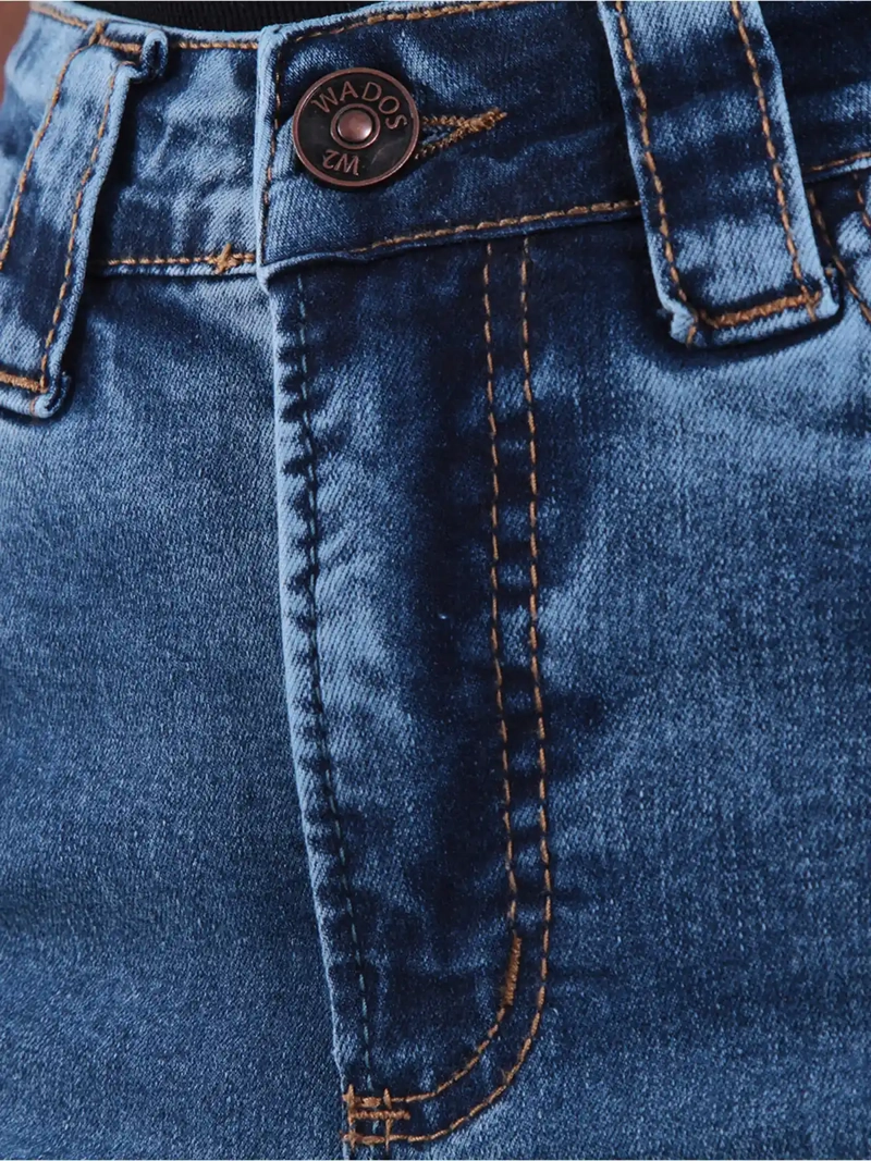 JEANS MUJER WADOS ALGODÓN CROP WIDE LEG TIRO ALTO - 6
