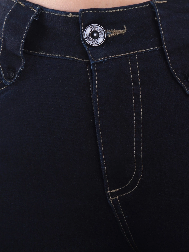 JEANS MUJER WADO'S FLARE TIRO ALTO PRETINA BÁSICA 1 BOTÓN - 8