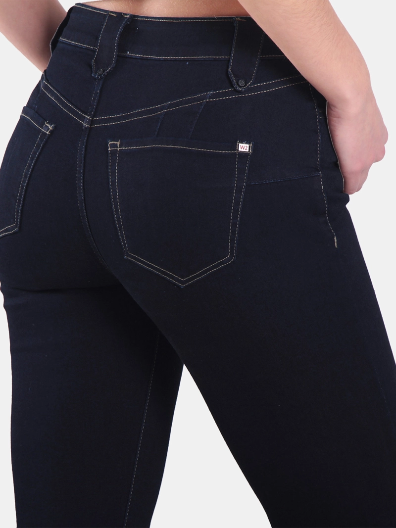 JEANS MUJER WADO'S FLARE TIRO ALTO PRETINA BÁSICA 1 BOTÓN - 5