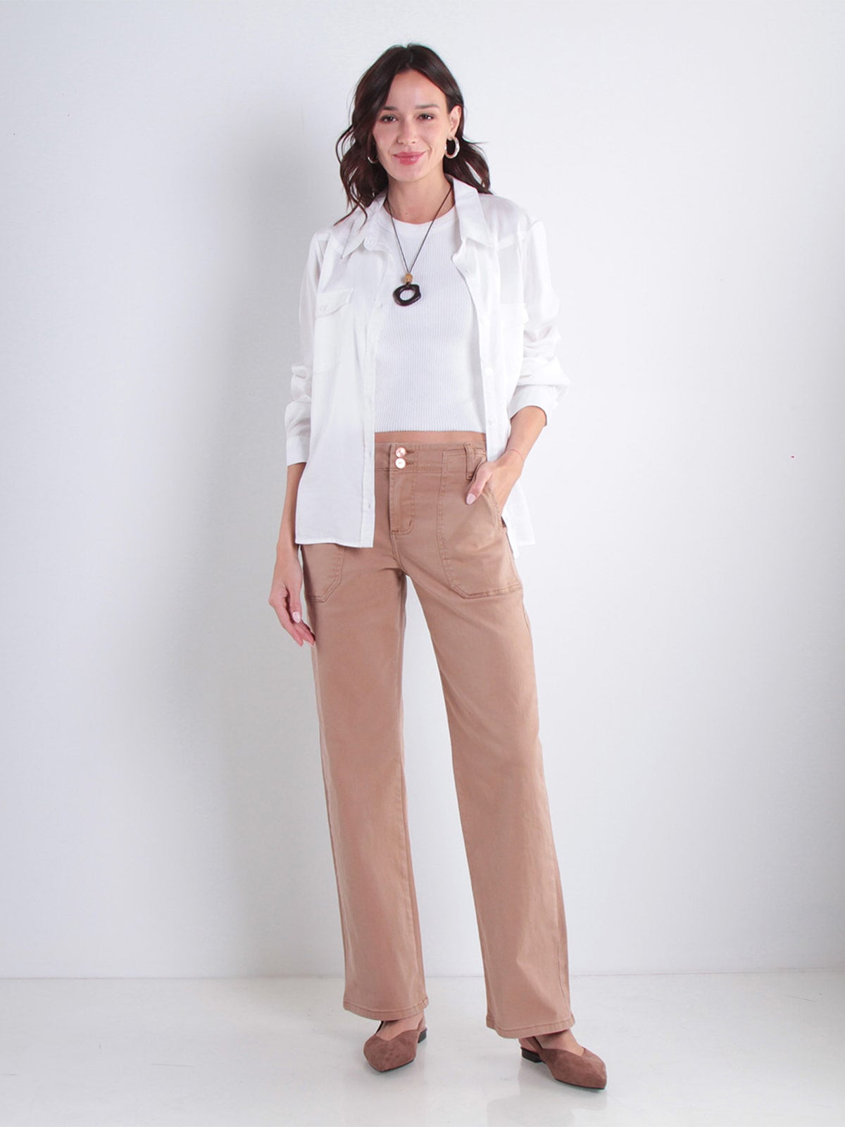 JEANS MUJER WADO'S CARGO WIDELEG TIRO ALTO  - 1