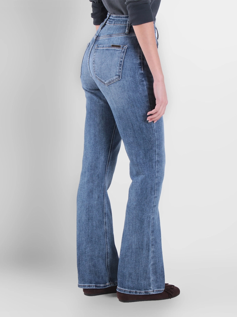JEANS MUJER WADO'S RECTO TIRO ALTO PRETINA BÁSICA 1 BOTÓN - 3