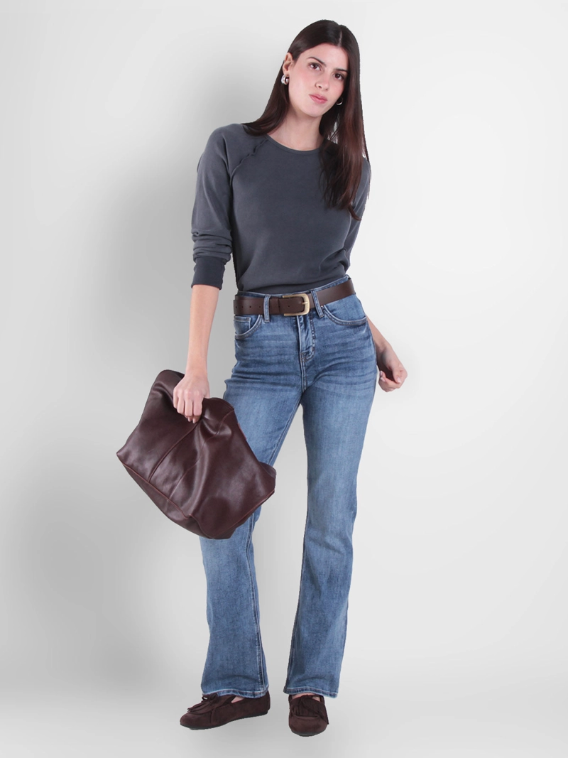 JEANS MUJER WADO'S RECTO TIRO ALTO PRETINA BÁSICA 1 BOTÓN - 1