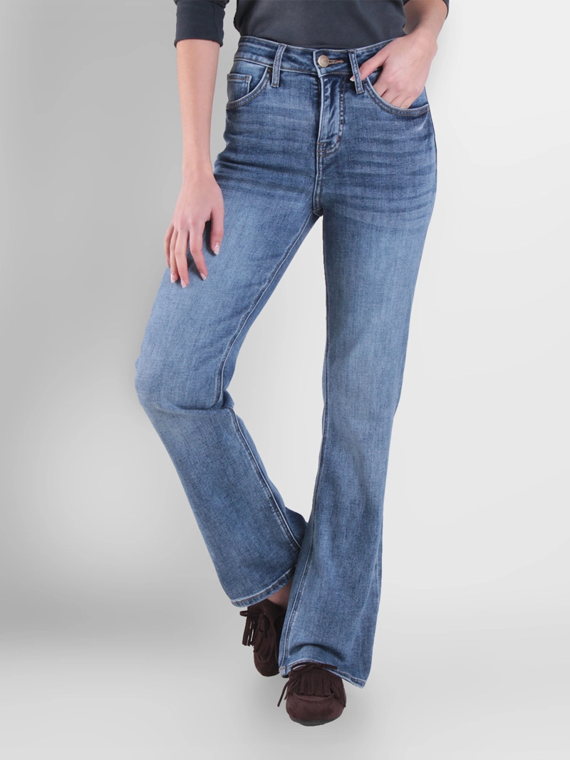 JEANS MUJER WADO'S RECTO TIRO ALTO PRETINA BÁSICA 1 BOTÓN - 2