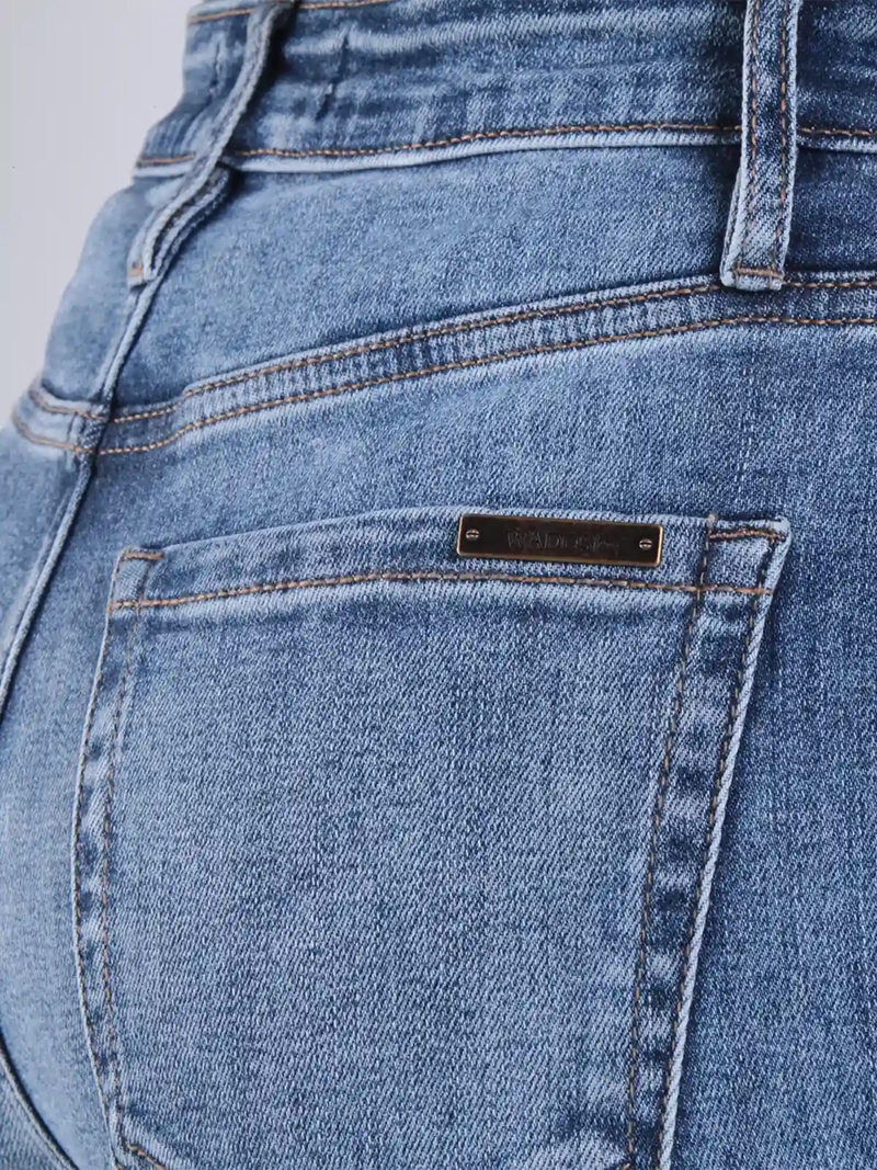 JEANS MUJER WADO'S RECTO TIRO ALTO PRETINA BÁSICA 1 BOTÓN - 5
