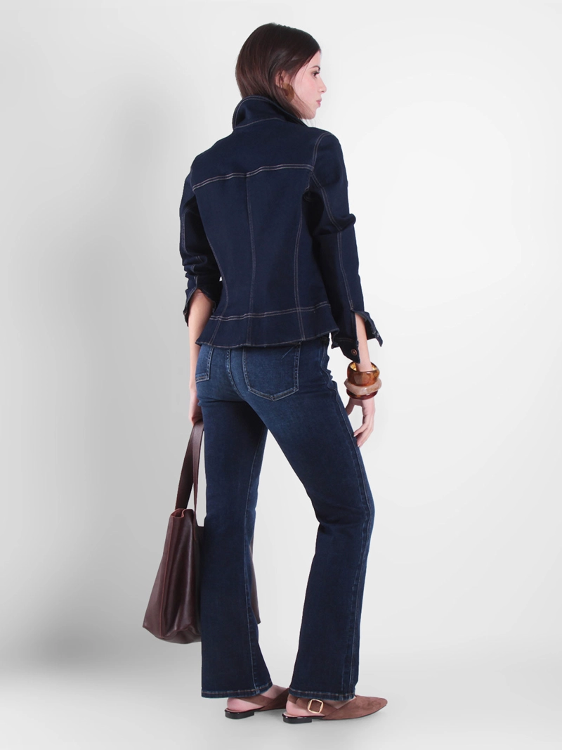 JEANS MUJER WADO'S RECTO TIRO ALTO PRETINA BÁSICA 1 BOTÓN - 2