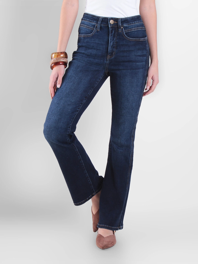 JEANS MUJER WADO'S RECTO TIRO ALTO PRETINA BÁSICA 1 BOTÓN - 3
