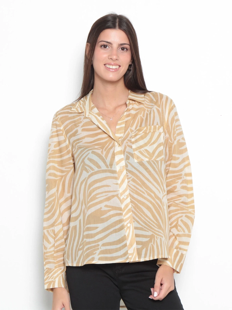BLUSA MUJER WADOS MANGA LARGA ESTAMPADA
