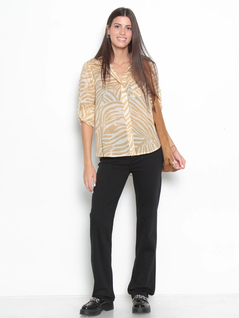 BLUSA MUJER WADOS MANGA LARGA ESTAMPADA - 6