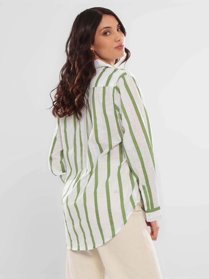 BLUSA MUJER WADOS ALGODÓN MANGA LARGA RAYAS - 2