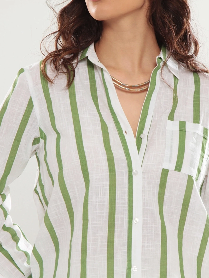 BLUSA MUJER WADOS ALGODÓN MANGA LARGA RAYAS - 3