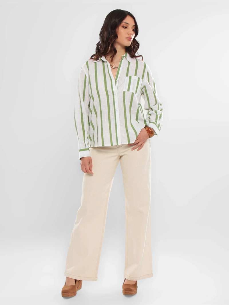 BLUSA MUJER WADOS ALGODÓN MANGA LARGA RAYAS - 5