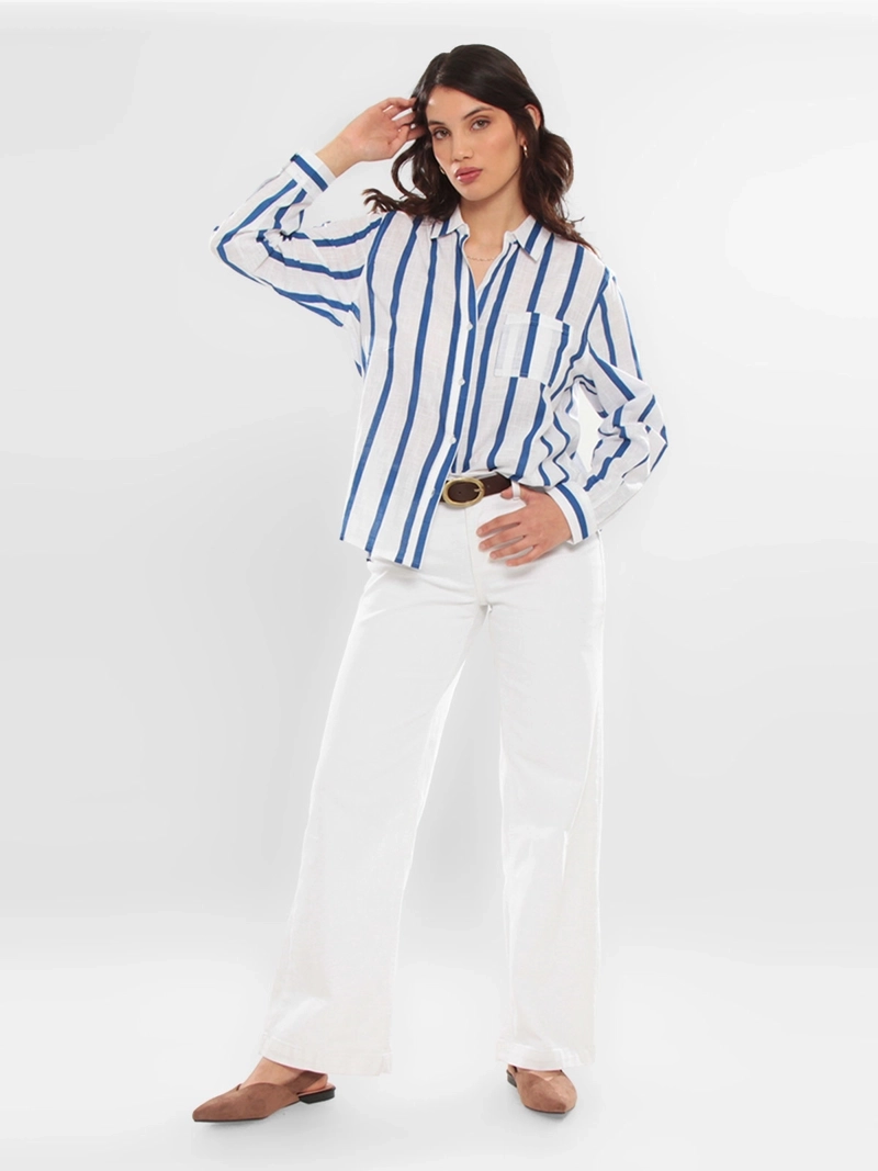 BLUSA MUJER WADOS ALGODÓN MANGA LARGA RAYAS - 5