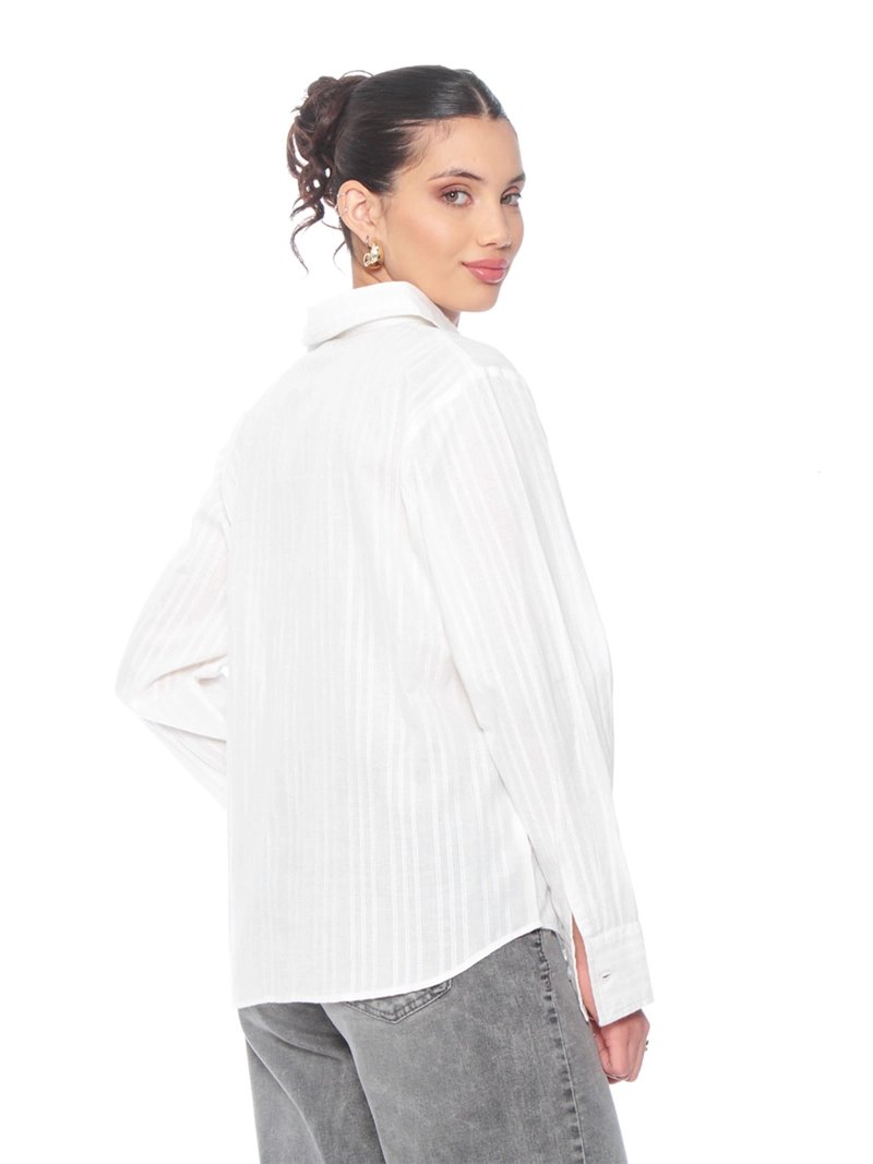 BLUSA MUJER WADO'S  BRODERY MANGA LARGA ABOTONADA - 2