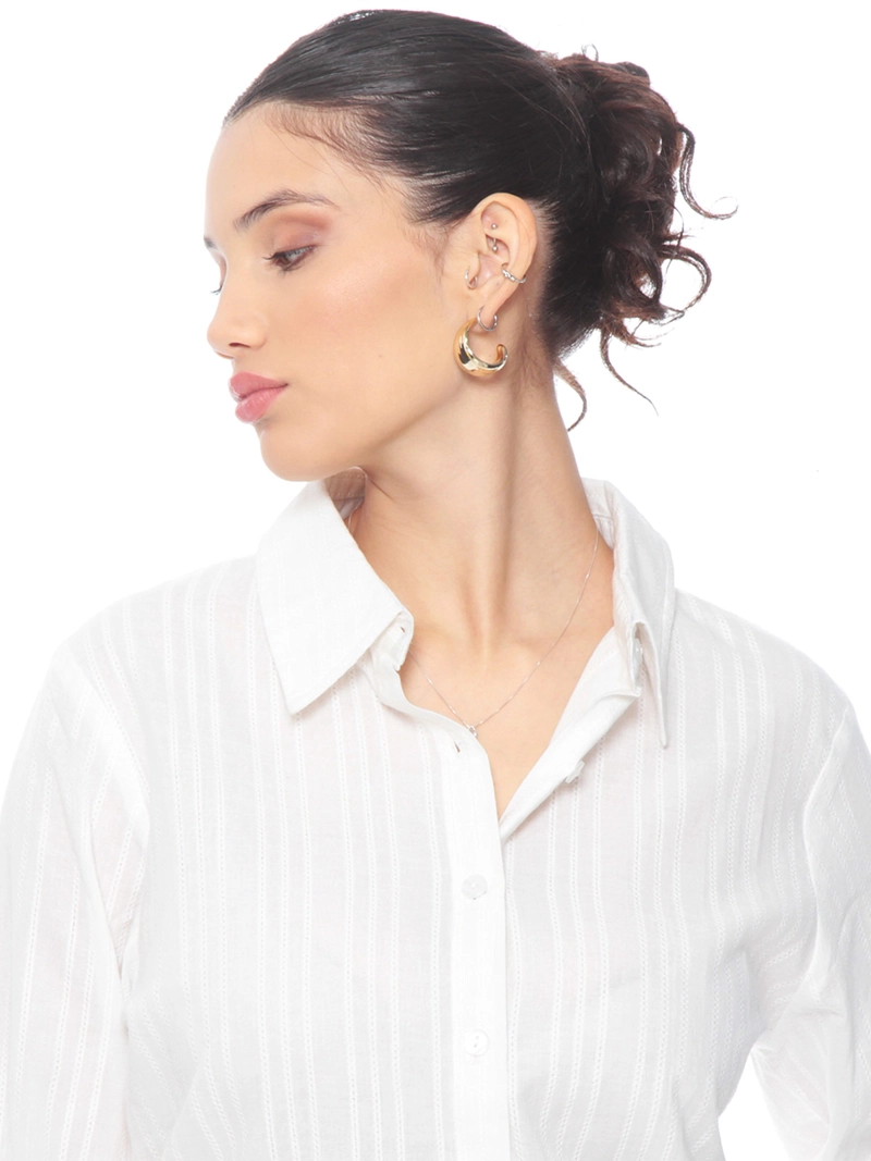 BLUSA MUJER WADO'S  BRODERY MANGA LARGA ABOTONADA - 4