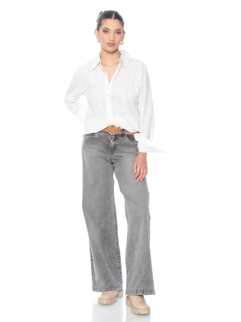 BLUSA MUJER WADO'S  BRODERY MANGA LARGA ABOTONADA - 5