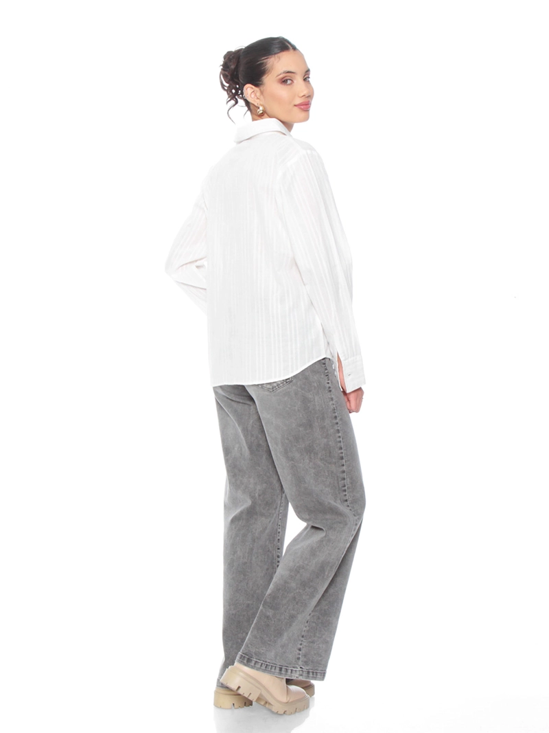 BLUSA MUJER WADO'S  BRODERY MANGA LARGA ABOTONADA - 6