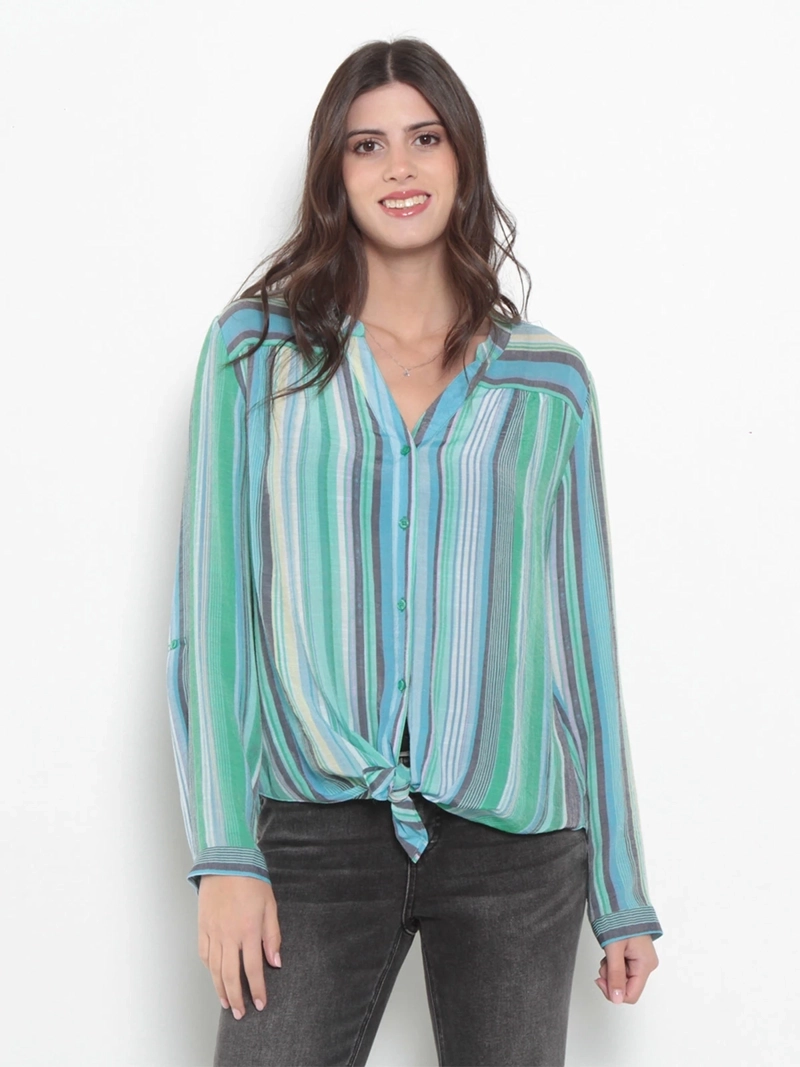 BLUSA MUJER WADOS MANGA LARGA RAYAS