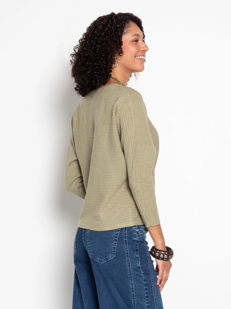SWEATER MUJER WADO'S MANGA 3/4 ESCOTE REDONDO - 2