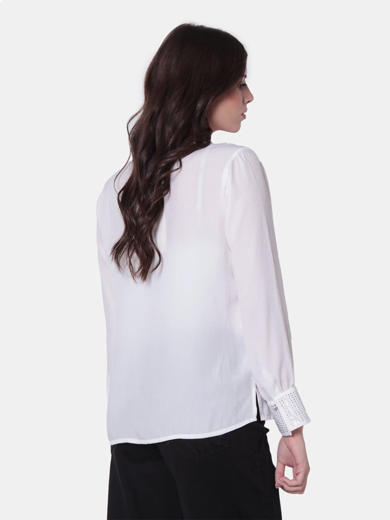 BLUSA MUJER WADO'S MANGA LARGA ABOTONADA - 2