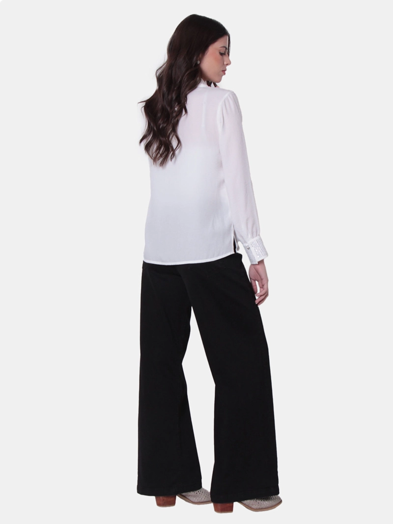 BLUSA MUJER WADO'S MANGA LARGA ABOTONADA - 6