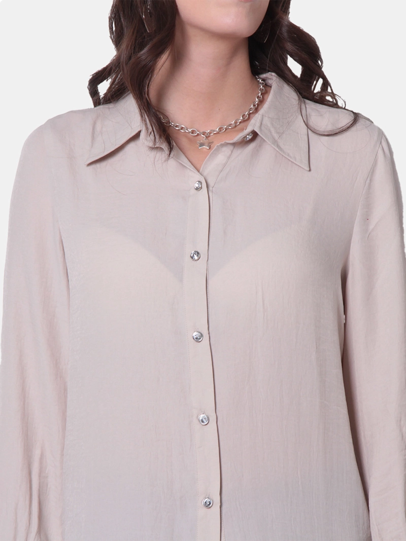 BLUSA MUJER WADO'S MANGA LARGA ABOTONADA - 3