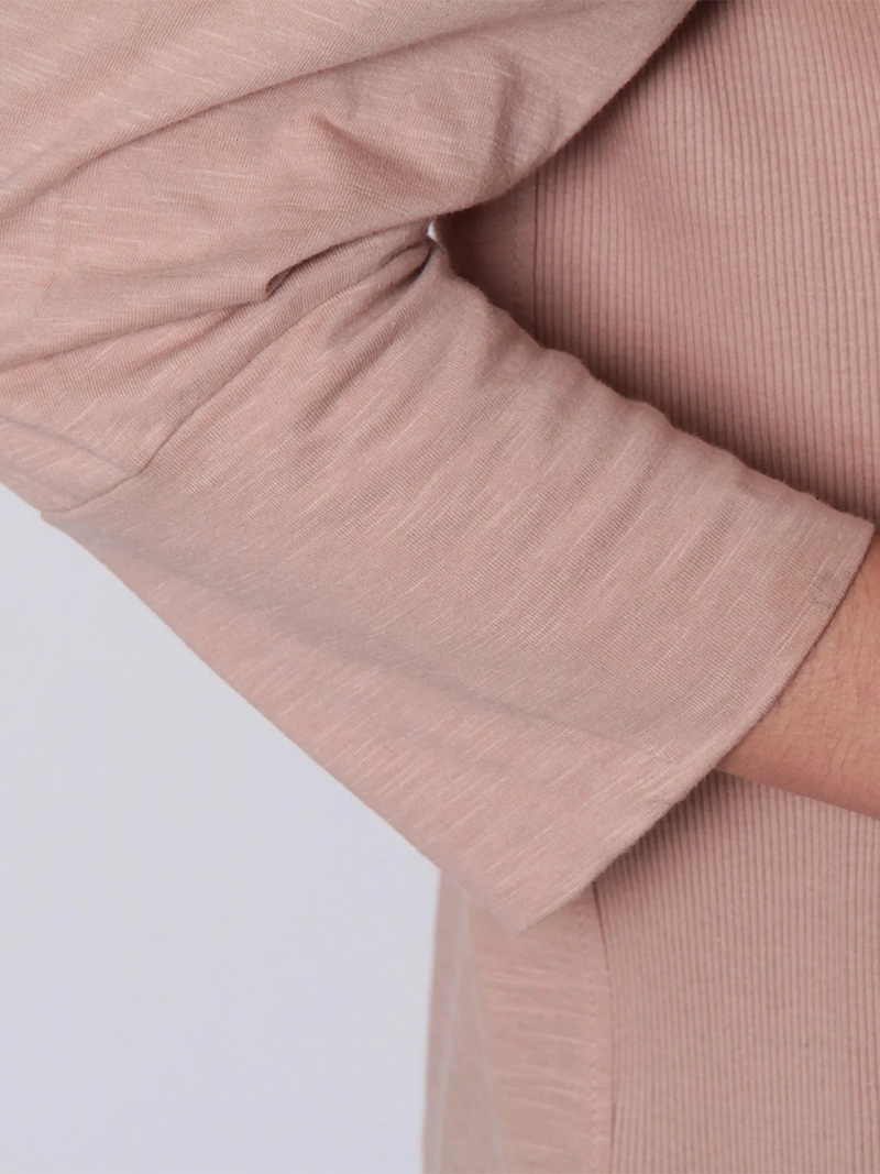 BLUSA MUJER WADO'S  MANGA 3/4 ABOTONADA CON RIB AL COSTADO - 3